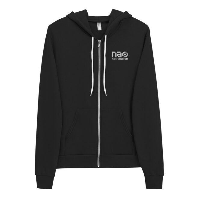 Unisex Zip Up Hooded Sweatshirt